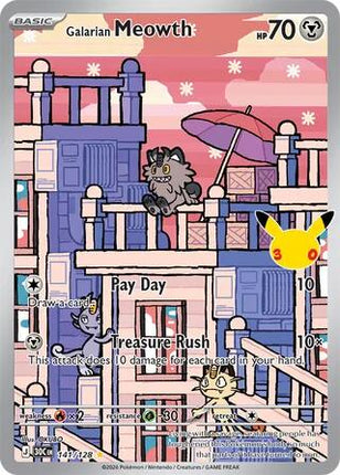 Galarian Meowth (30th Celebration) 141/128 [Near Mint]