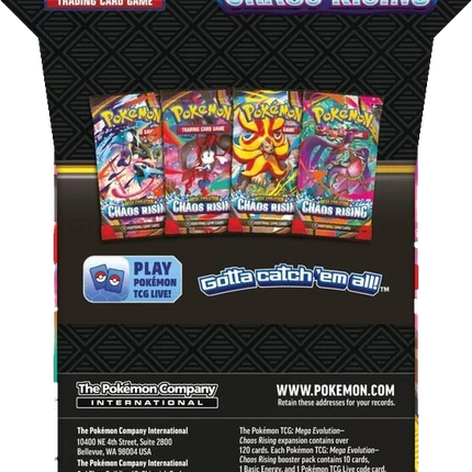 Pokemon TCG - Mega Evolution - Chaos Rising (ME4) - Sleeved Booster Pack (Anglais)