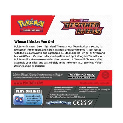Pokemon TCG - Scarlet & Violet - Destined Rivals (SV10) - Booster Box (Anglais)
