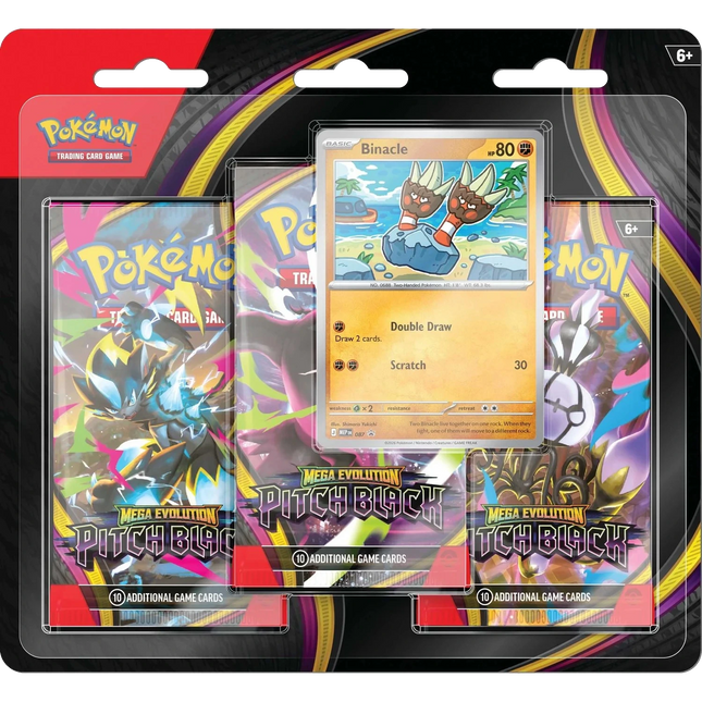 Pokemon TCG - Mega Evolution - Pitch Black (ME5) - 3-Pack Blister (Anglais)