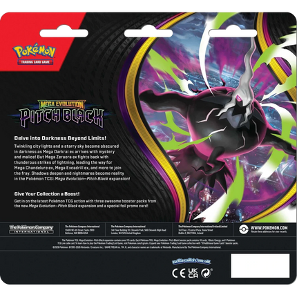 Pokemon TCG - Mega Evolution - Pitch Black (ME5) - 3-Pack Blister (Anglais)
