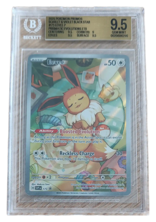 Pokemon TCG - Eevee SVP 173 - Prismatic Evolutions ETB Promo - BGS 9.5 Gem Mint (Anglais)